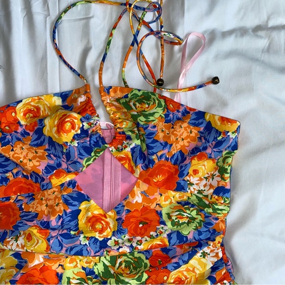 Floral Boutique Ruched Mini Dress - Picture 7 of 11